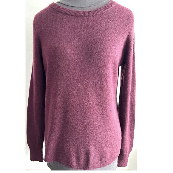 Halogen Purple/ Burgundy Cashmere Sweater Sz 1 - Picture 1 of 8
